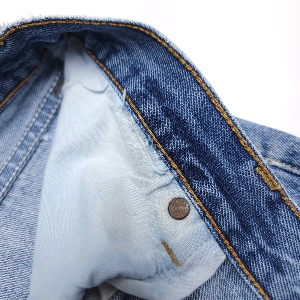 Vtg Levis 501 XX Jean Medium Wash Faded Denim Button Fly Distressed Ripped 36x32 - Picture 5 of 8